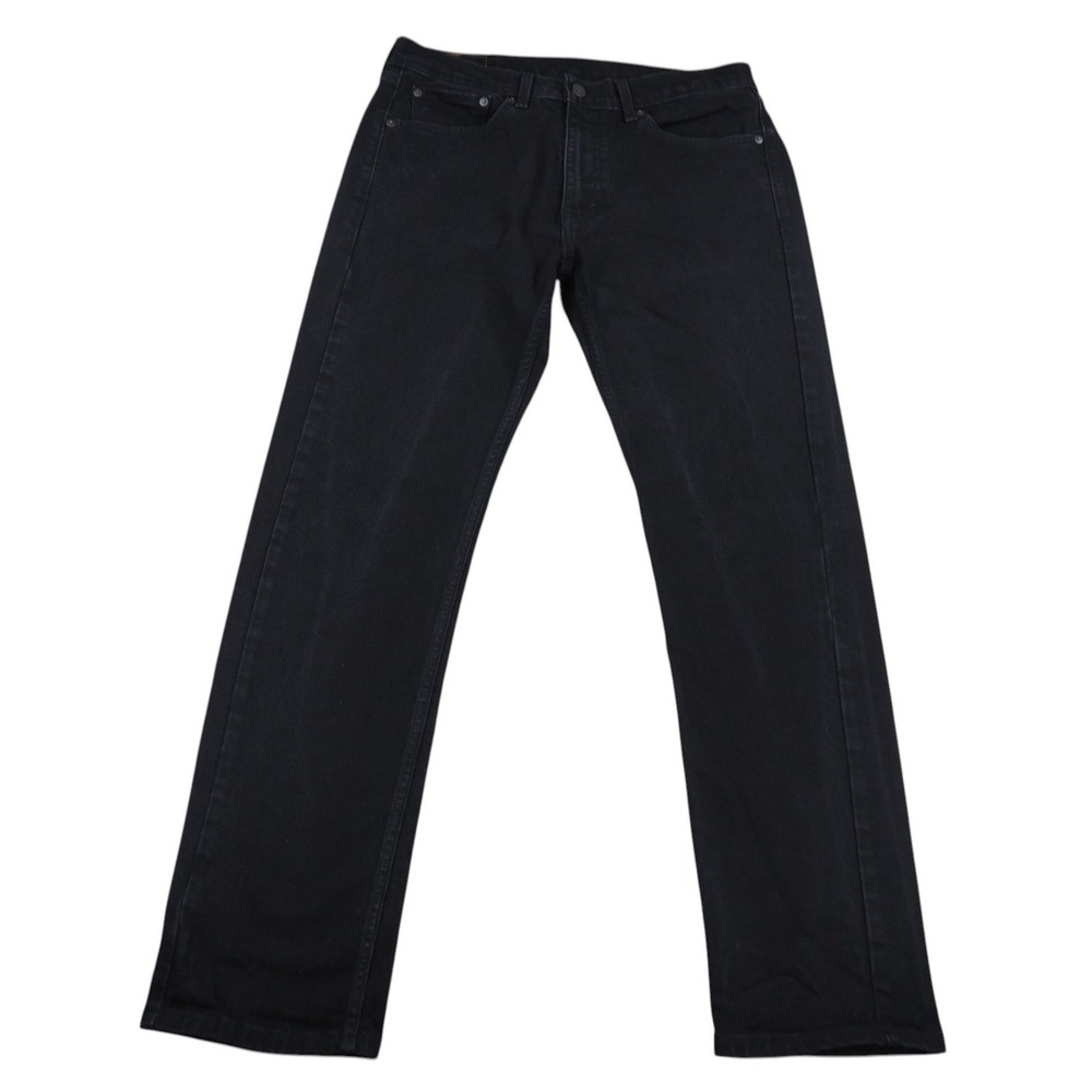 Levis Jeans Mens 33x32 Black 506 Straight Stretch Denim Modern
